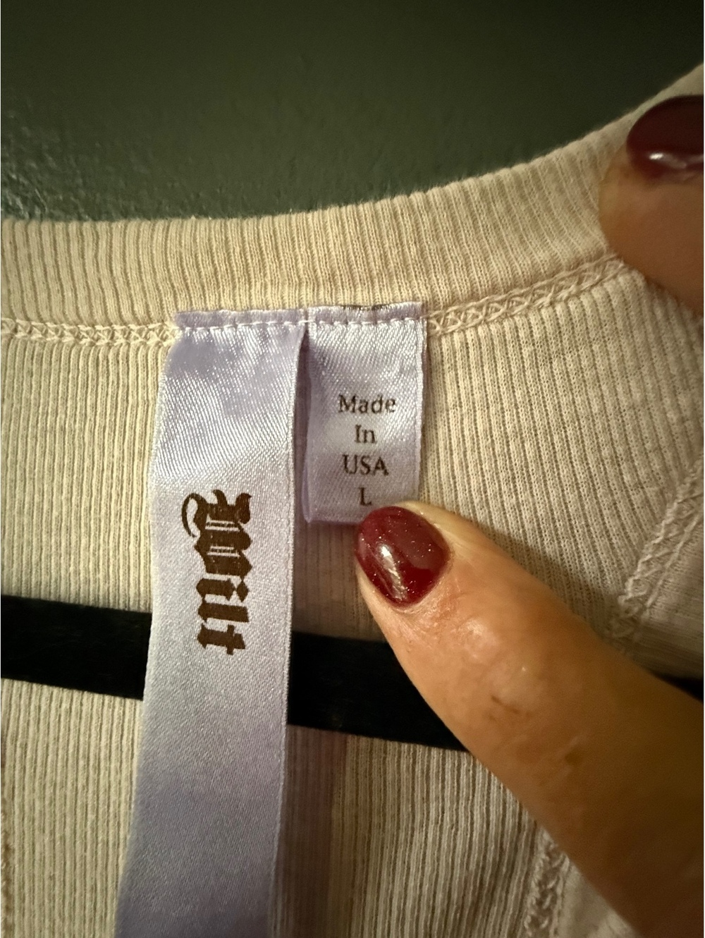 Wilt Pale Pink Ribbed Racerback Tank Top Size L - Picture 3 of 7